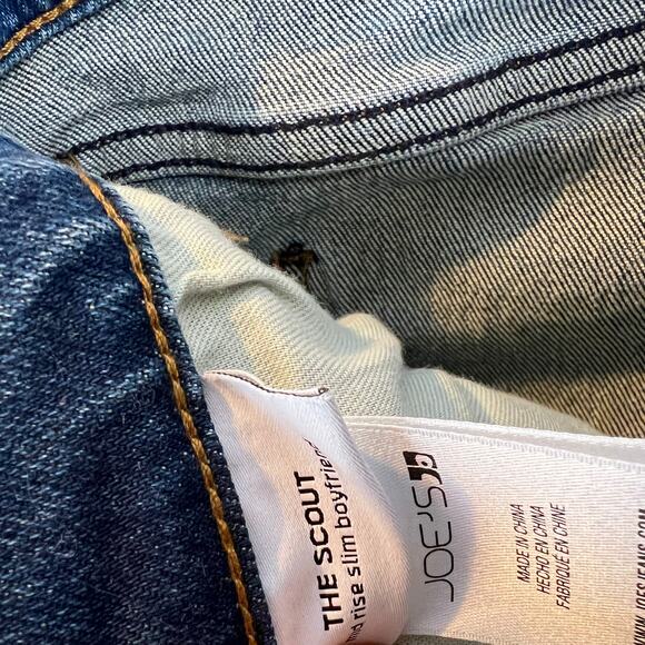 Joes Jeans‎ Womens 32 Blue Denim The Scout Mid Rise Distressed Boyfriend Zip Fly - Picture 4 of 10